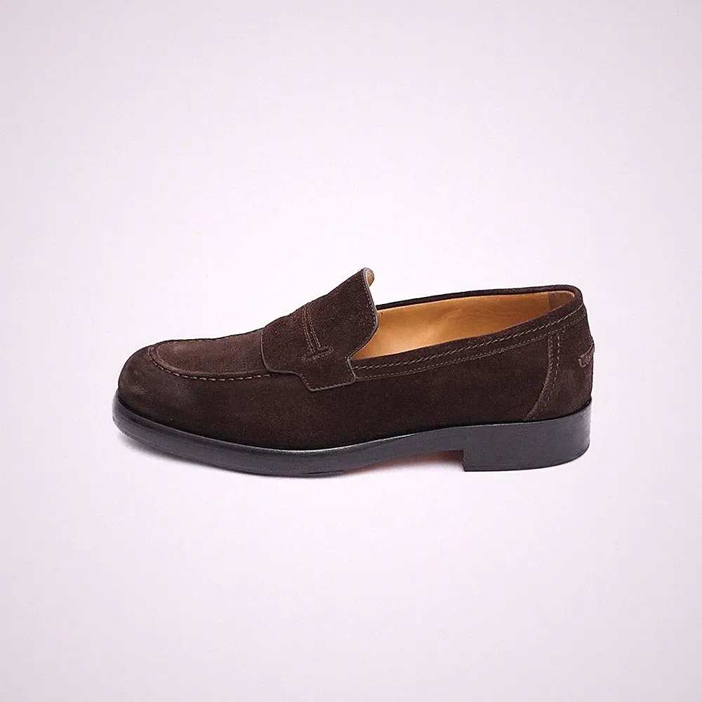 Hermes Wildleder H Logo Mokassin Herren Halbschuhe 40,5 154853767 [U]