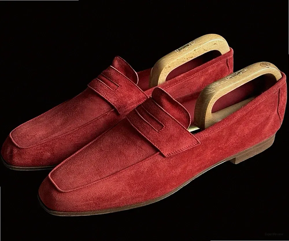 Herren Andrea Ventura Firenze Rot Wildleder Halbschuhe Gr.43 UK9