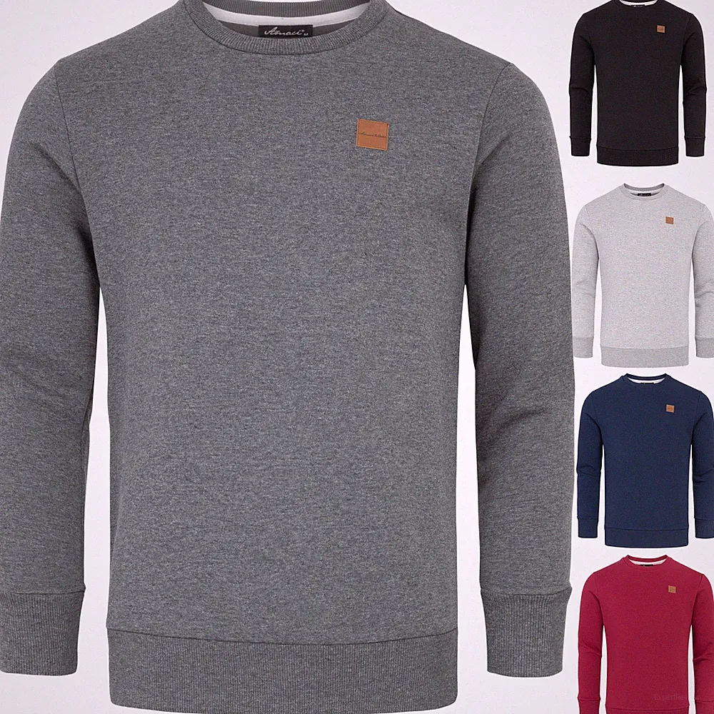 Herren Basic College Sweatjacke Pullover Hoodie Sweatshirt 4056