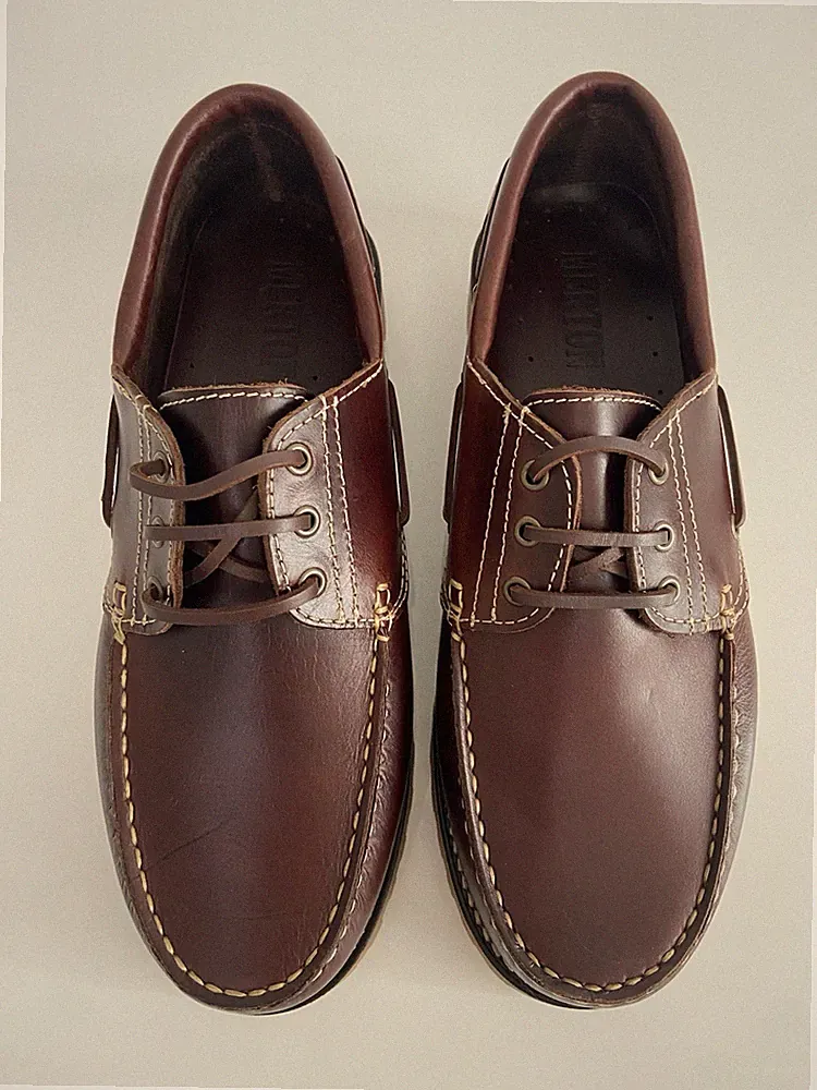 Herren-Bootsschuhe aus Echtleder. Größe 44. Made In Portugal