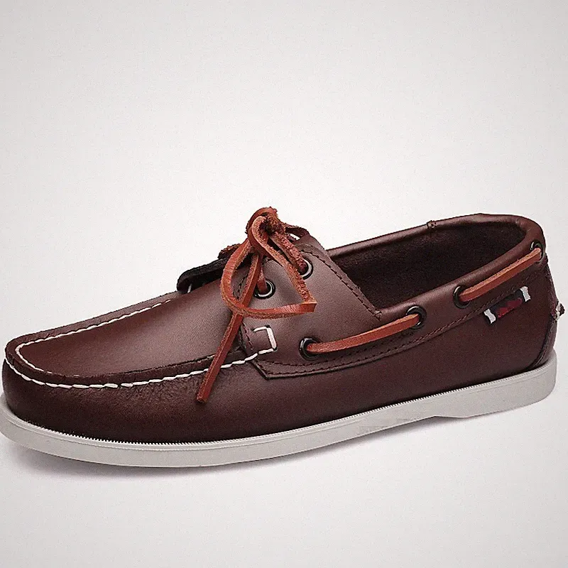 Herren Bootsschuhe Herren Deckschuhe Echtleder Herrenschuhe Loafer38-47