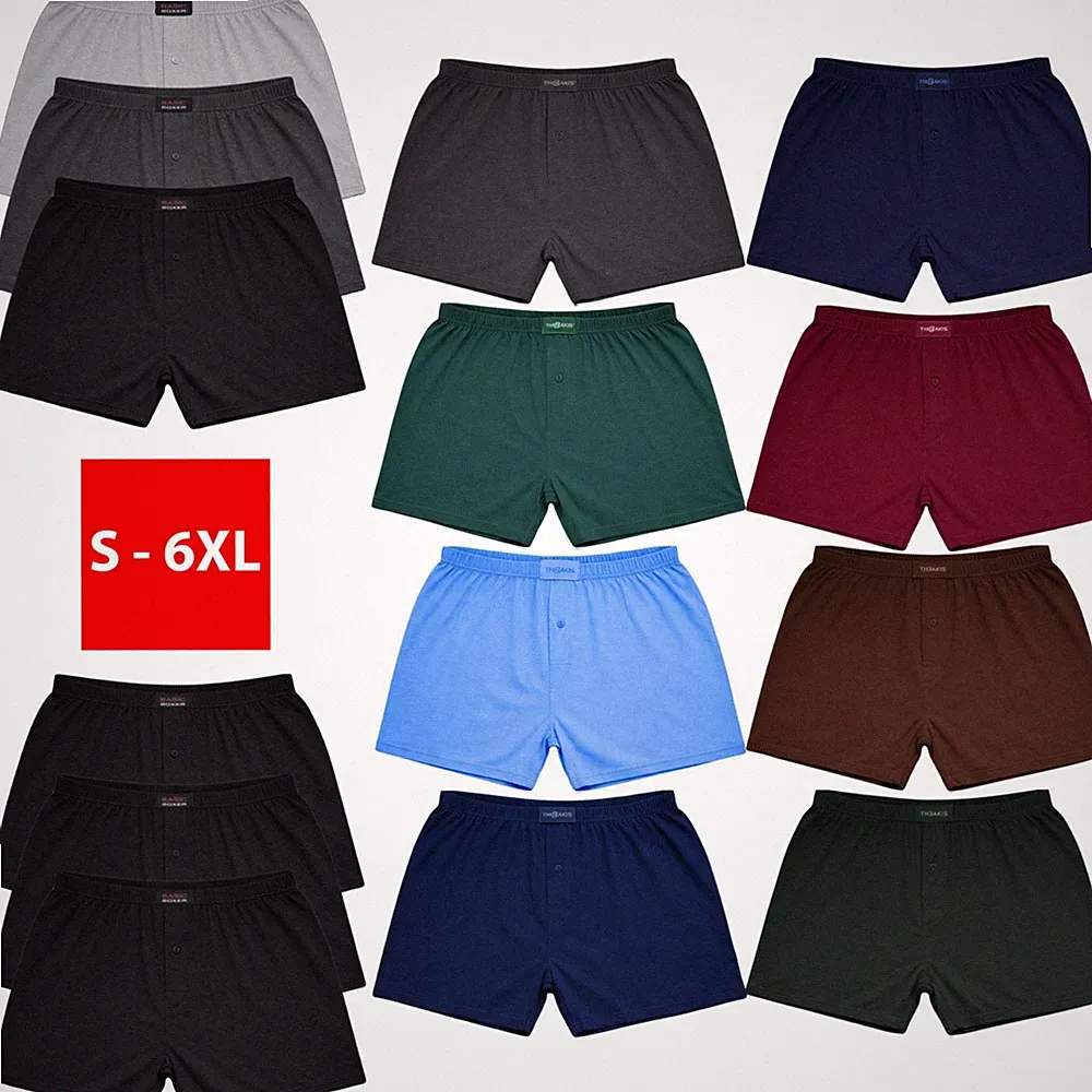 Herren Boxershorts Baumwolle 3er-9er Pack mit Eingriff Komfortbund Unterwäsche