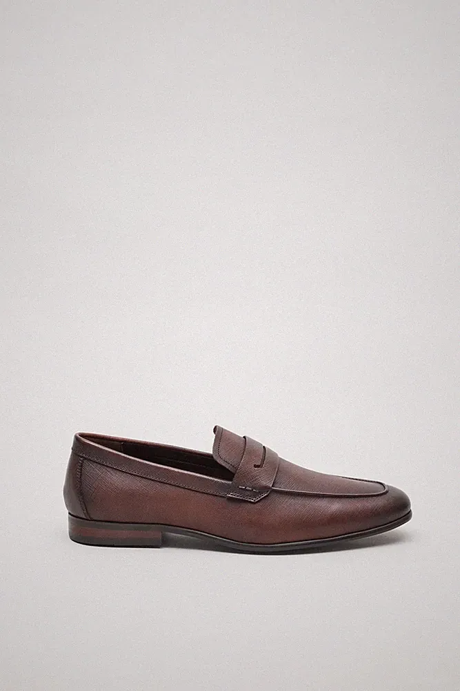 Herren Braun Leder Smart Halbschuh für Hochzeiten, Trauzeugen, Veranstaltungen, Arbeitsschuh Neu im Karton