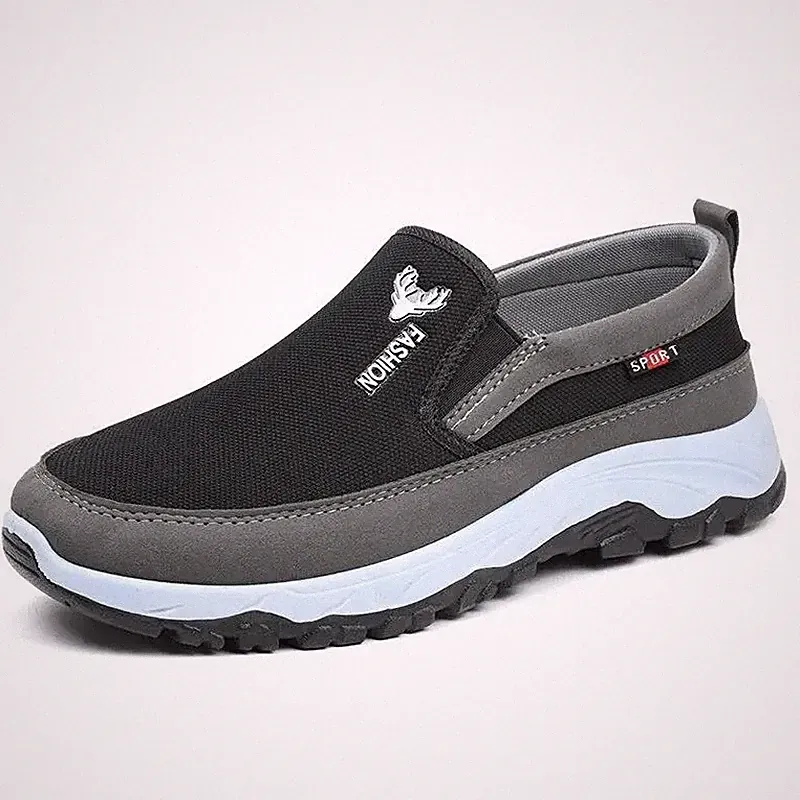 Herren Canvas Schuhe mit weichen Sohlen, Casual Oxford Sneaker.