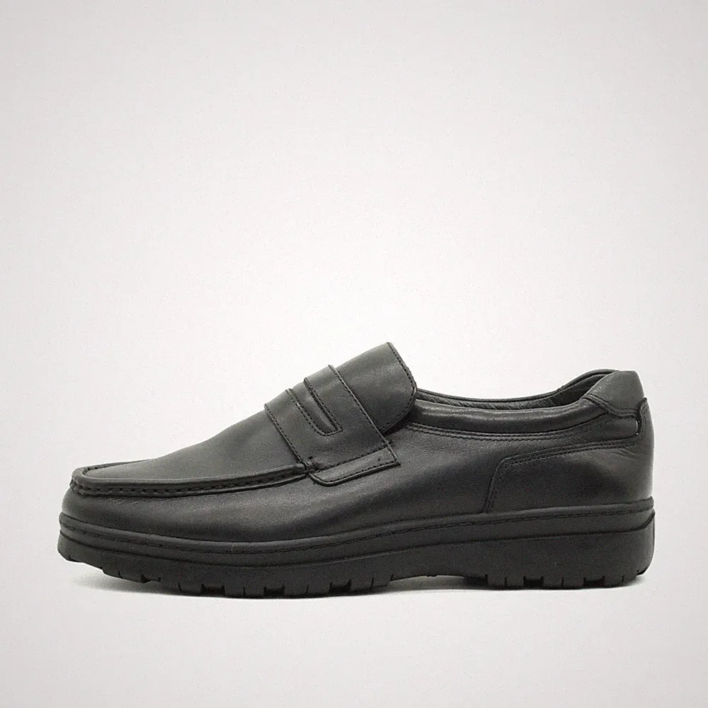Herren Clarks Halbschuh EU 45 Schwarz Leder Bequem Loafer