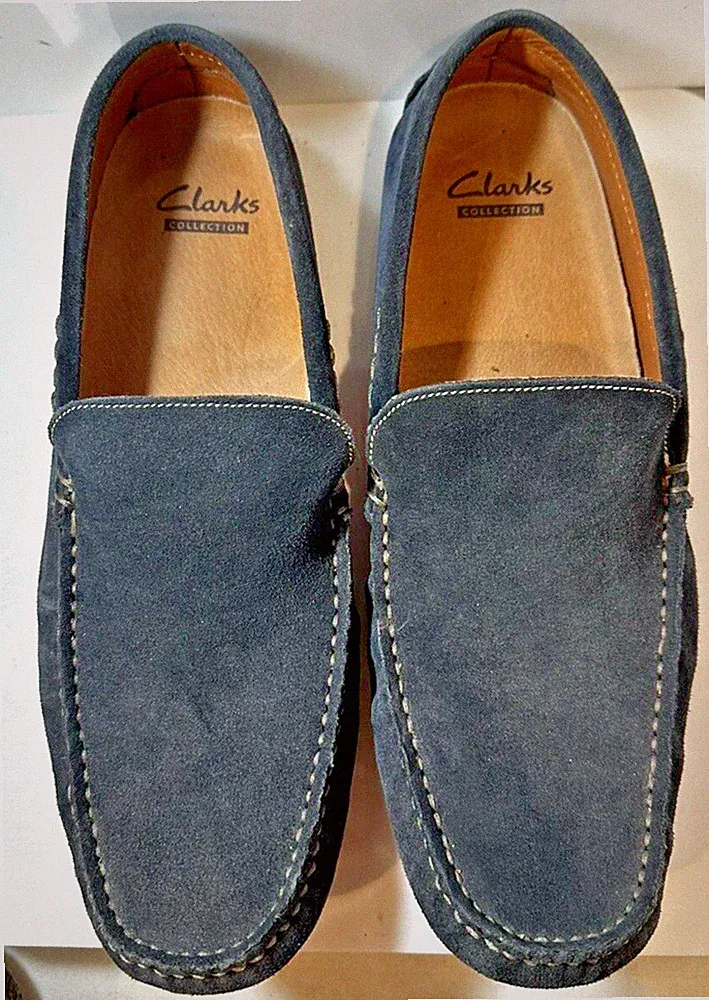Herren Clarks Kollektion Oxford Walking Navy Blau EU 42,5 US 9,5M Loafer Schuhe