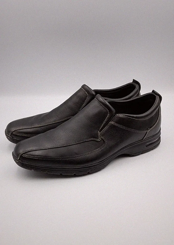 Herren Cole Haan Halbschuhe 11M Schwarz Leder Slipper Schuhe