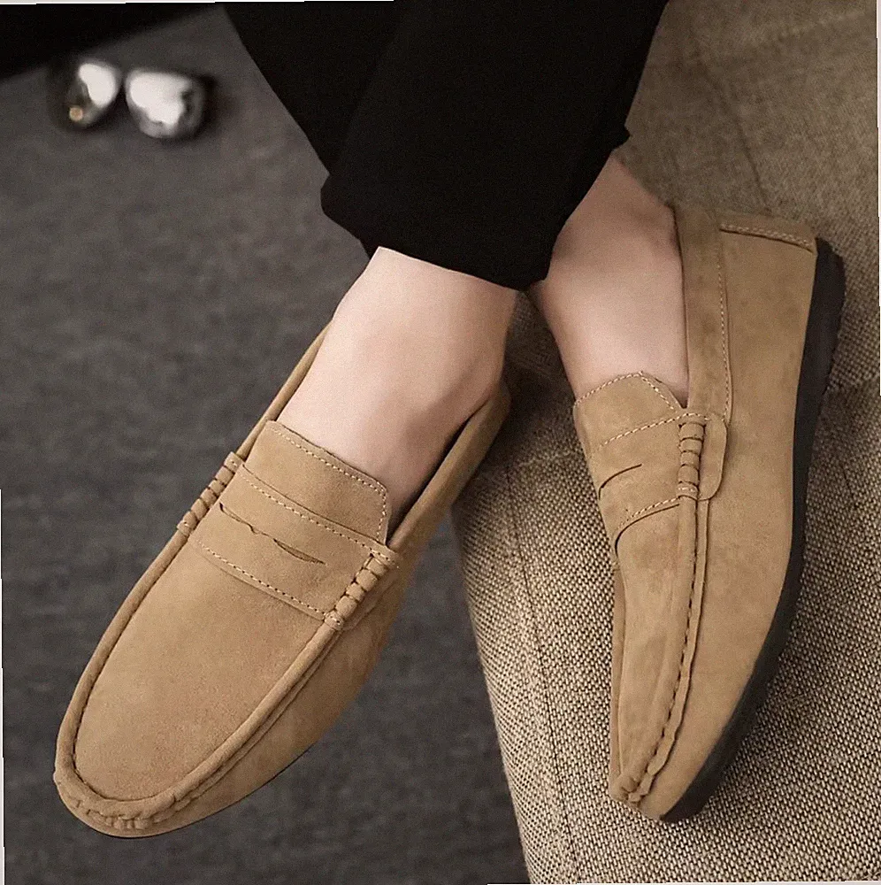 Herren Damen Wildleder Halbschuhe Schuhe Elegant Freizeit Modisch
