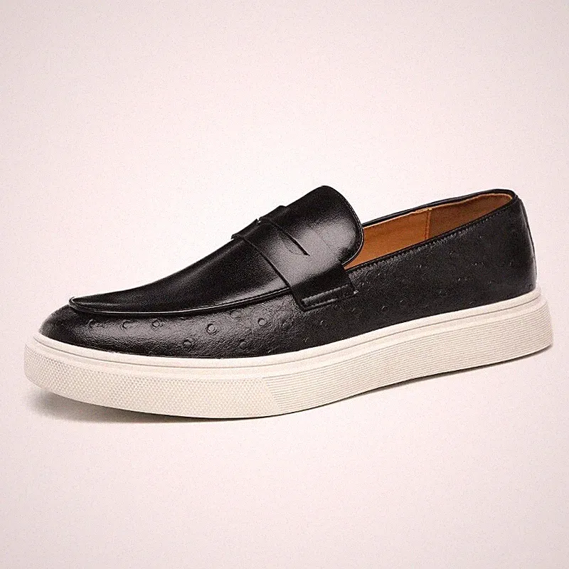 Herren Echtes Leder Schuhe Loafers Fahren Casual Boot Soft Mokassin Slip On
