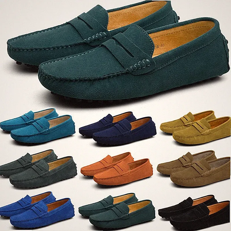 Herren Elegant Halbschuhe Wildleder Penny Loafers Gemütlich Fahrschuhe Slippers