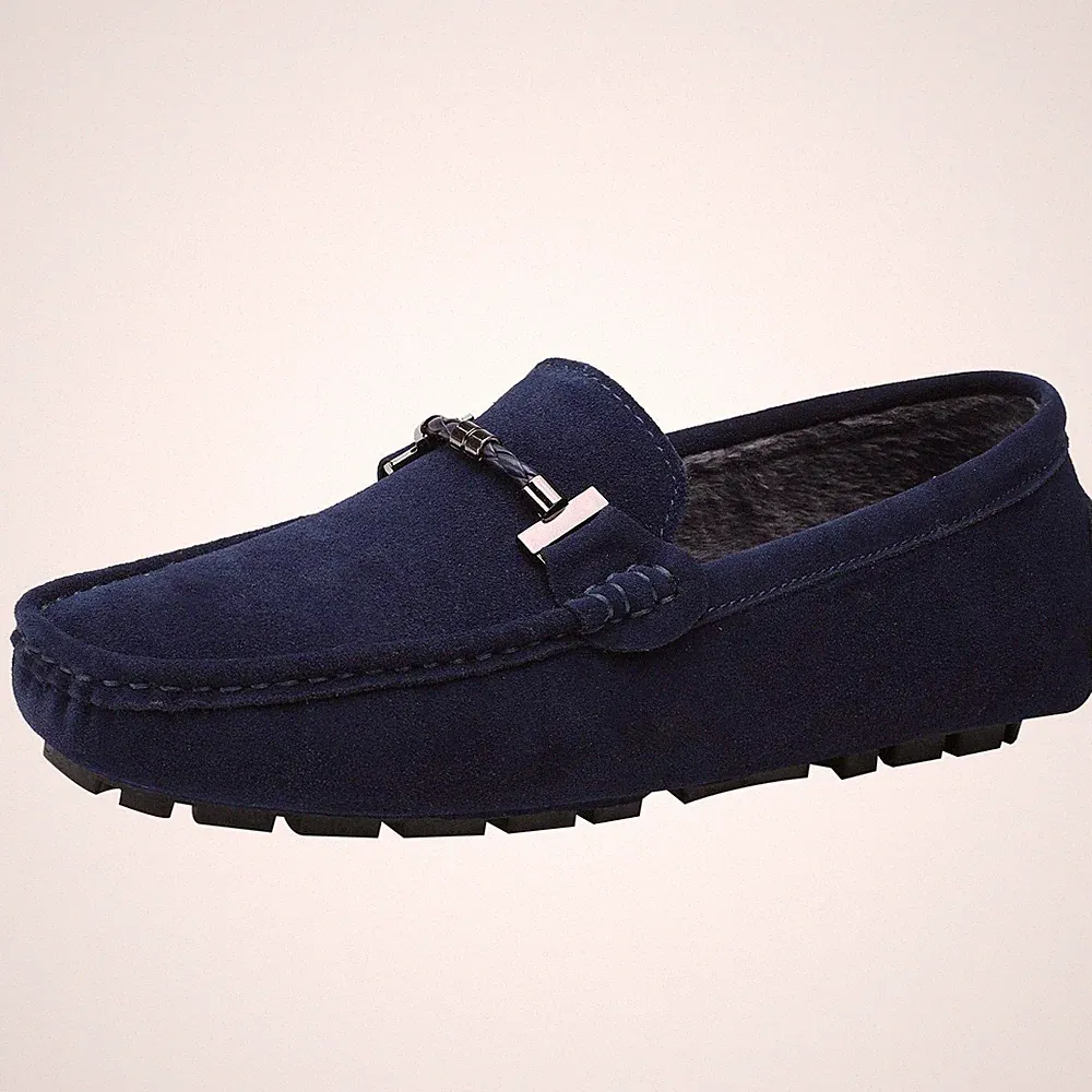 Herren Elegant Schnalle Halbschuhe Komfort Wildleder Fahrschuhe Stilvoll Moka...