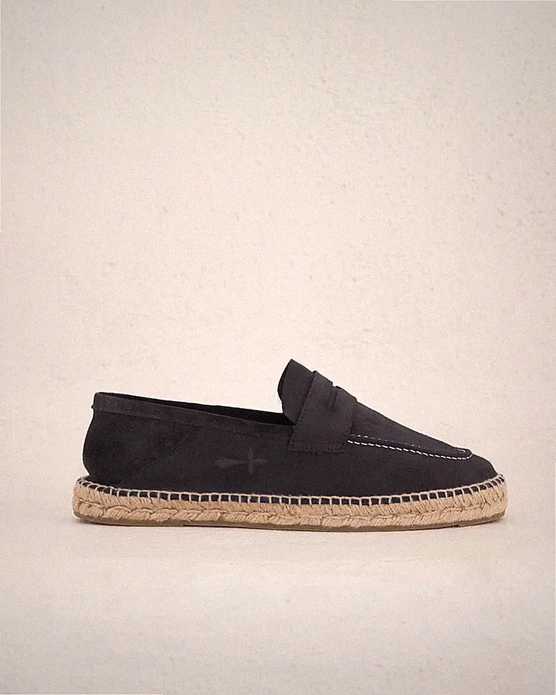 Espadrilles Herren Veloursleder Loafers Hamptons Manebi Aus Velourleder Patriot