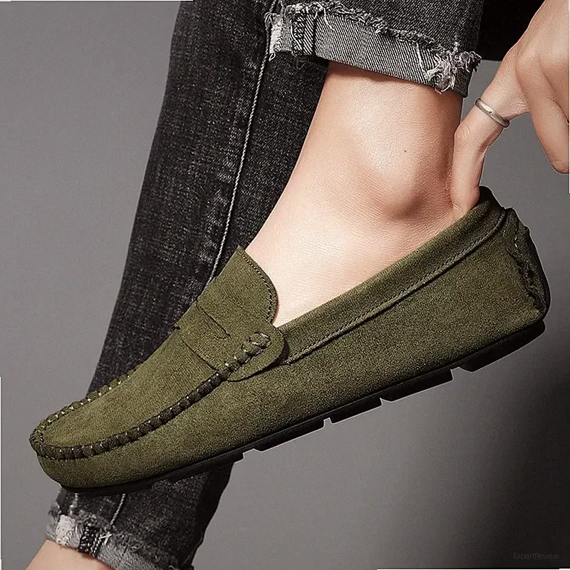 Herren Fahren Freizeit Boot Schuhe Wildleder Leder Schuhe Mokassin Slipper Halbschuhe Neu