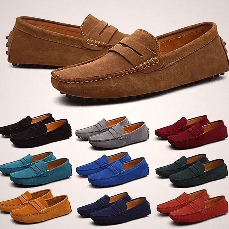 Herren Fahren Freizeit Boot Schuhe Wildleder Leder Schuhe Mokassin Slipper Halbschuhe Neu