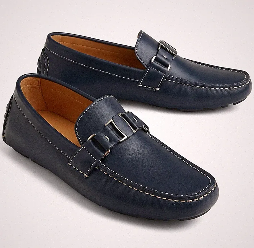 Herren Fahrschuhe Freizeit Slipper Halbschuhe Kunstleder Schnalle Halbschuhe Schuhe Größe