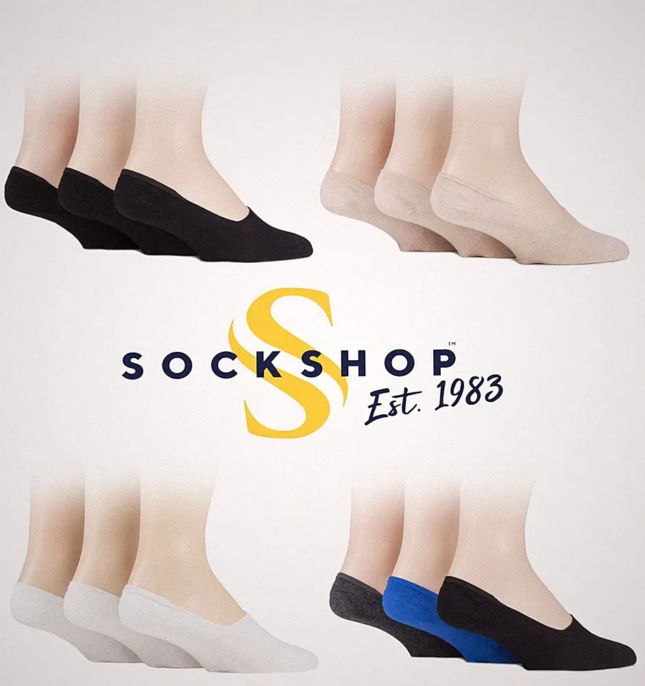 Herren feine Bambus Schuheinlagen unsichtbare Socken verschiedene Farben 3 Paar Pack