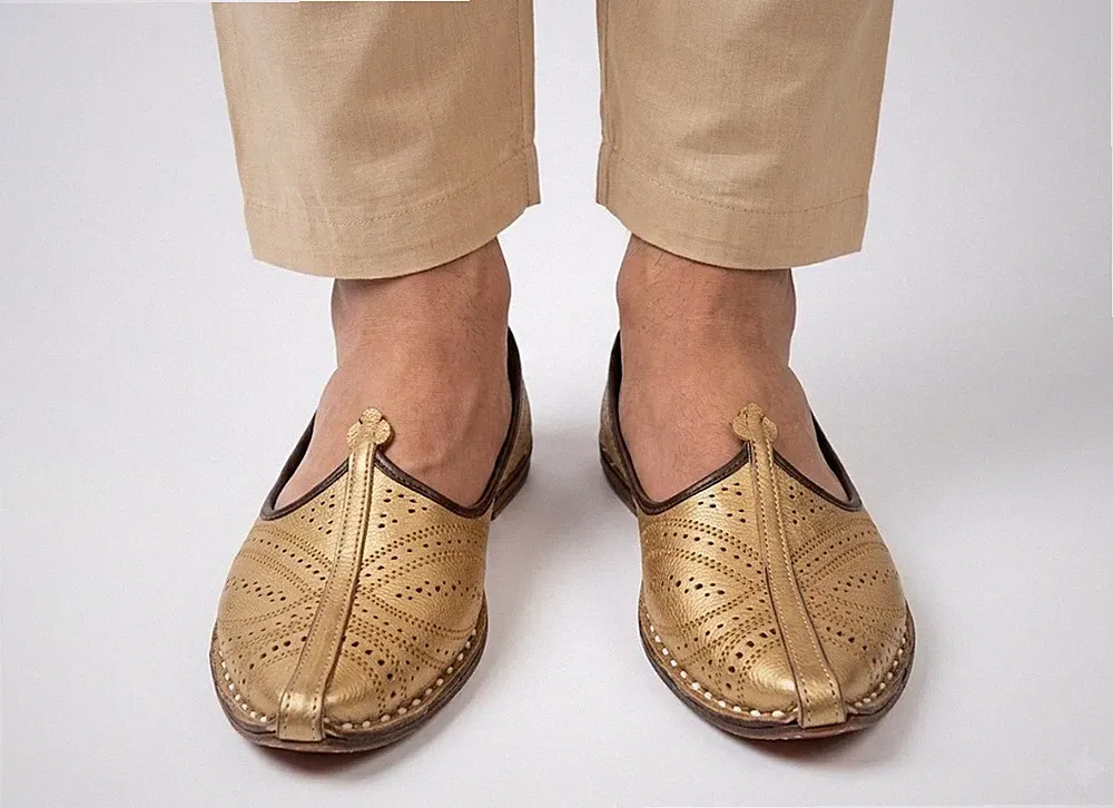 Herren Freizeitschuhe handgefertigte indische Krawatten Halbschuhe Kamel Lede...