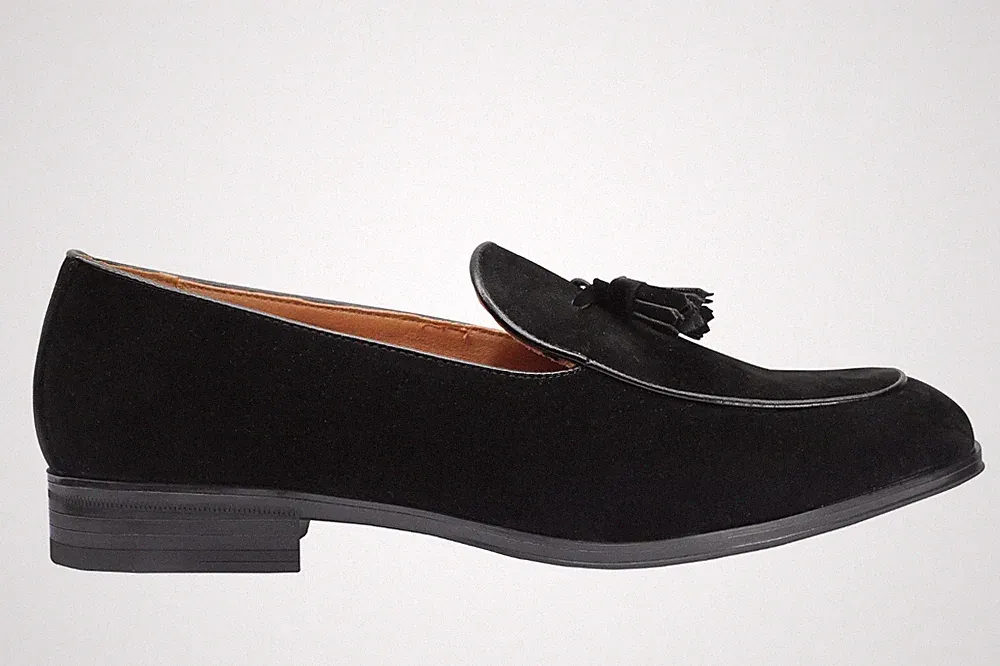 Herren Glatt Kunstleder Leder Quaste Halbschuhe Smart Leger Elegant Slipper Schuhe