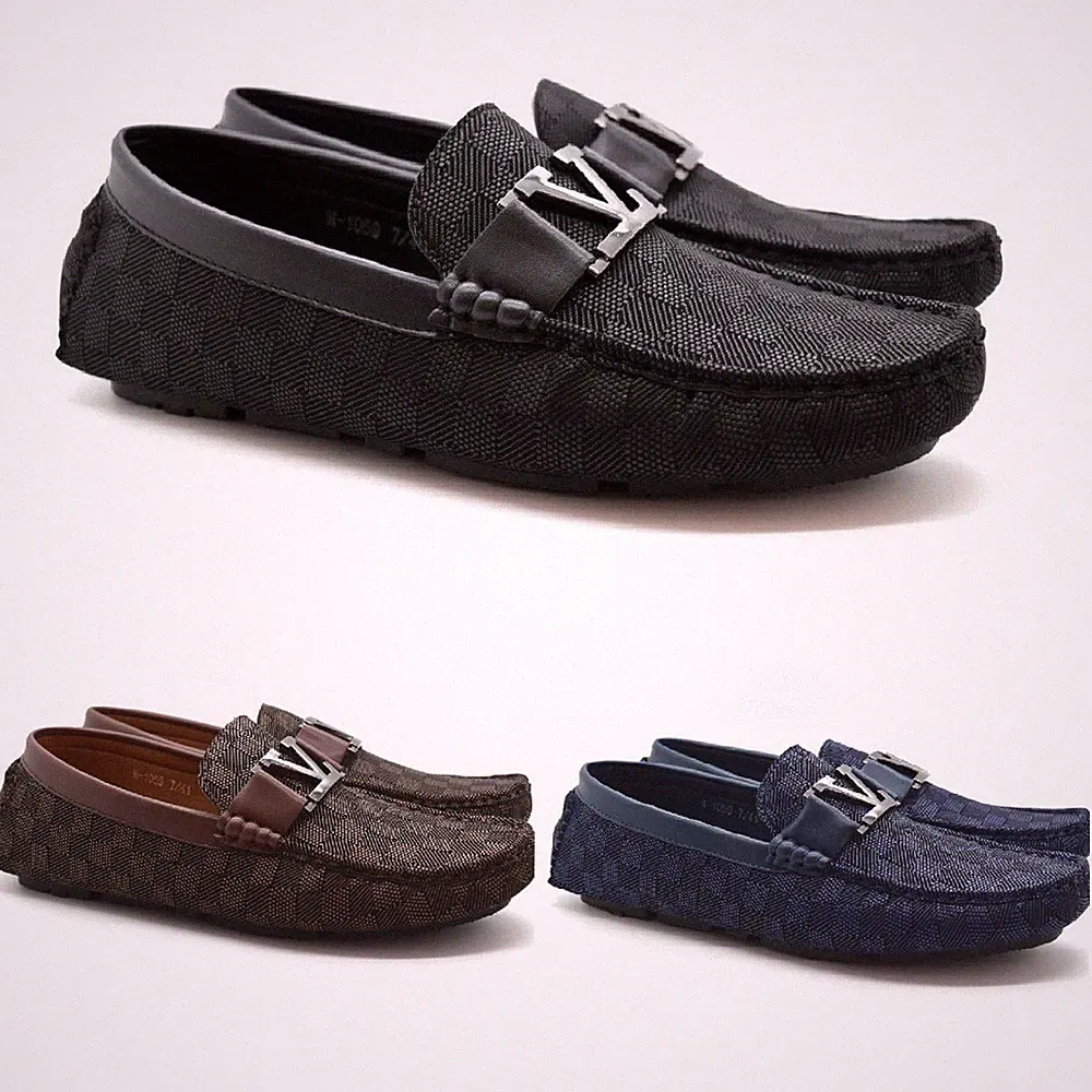 Herren Halbschuh Mokassin Fahren Slipper Freizeit Boot Deck Designer Schnalle Schuhe Größe