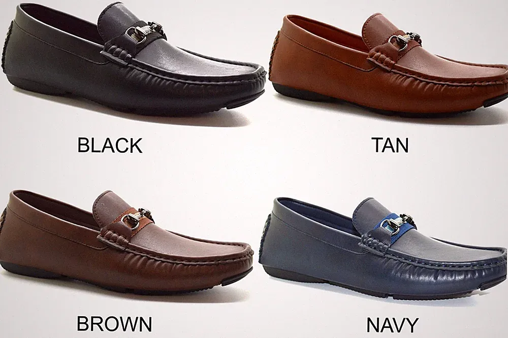 Herren Halbschuh Mokassin Fahren Slipper Freizeit Boot Deck Designer Schnalle Schuhe Größe
