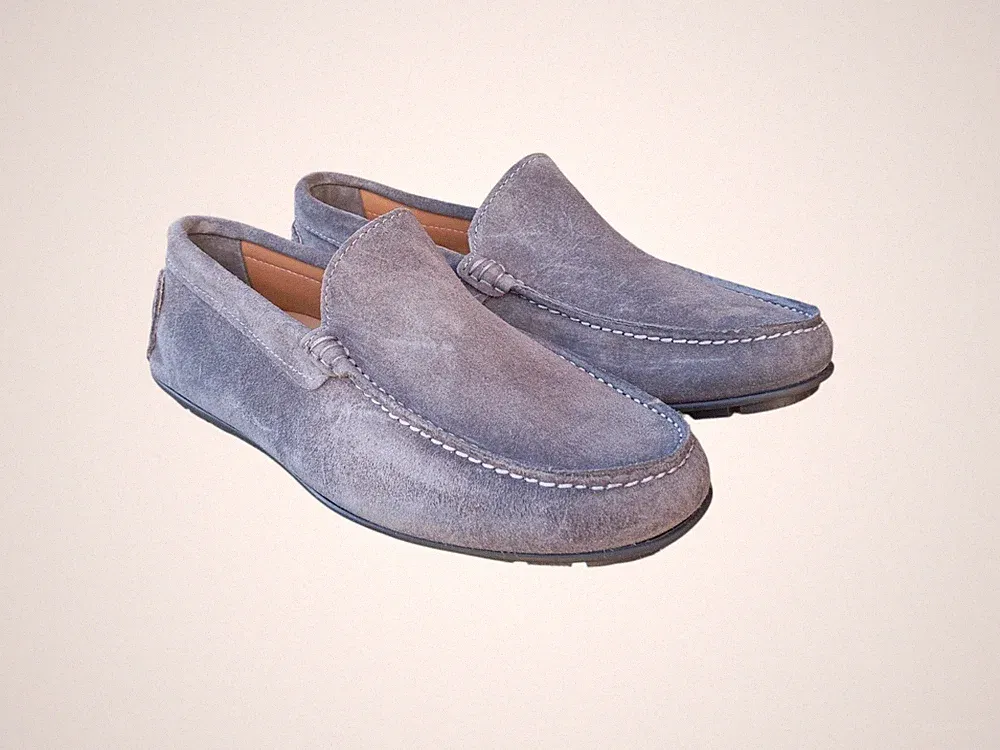 HERREN Halbschuh Wildleder Farbe Grau/Anthrazit