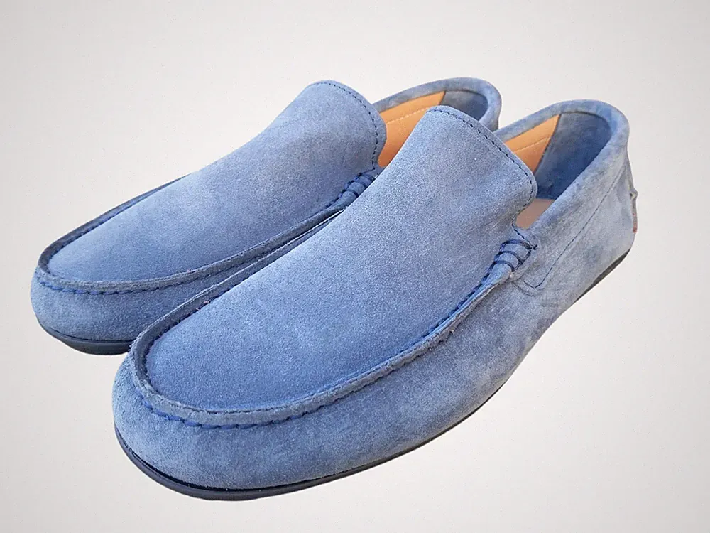 Herren Halbschuh Wildleder Farbe Jeans