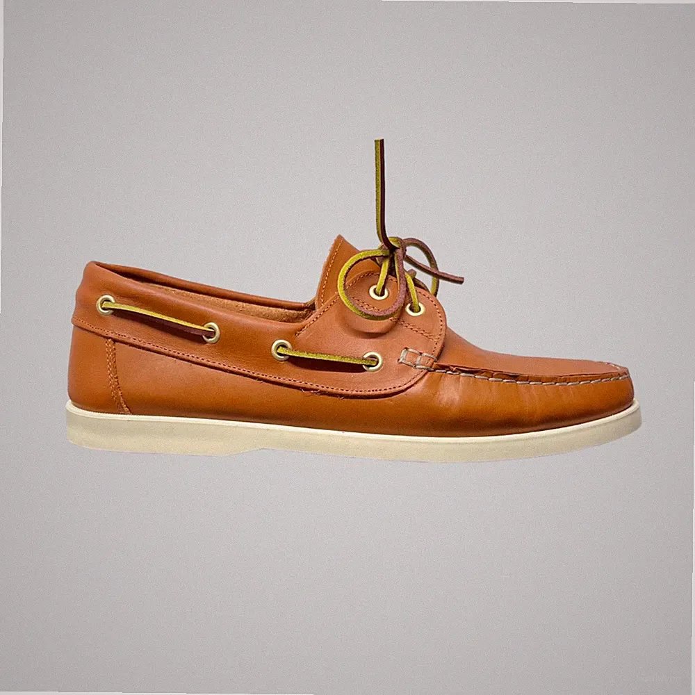 Herren Halbschuhe Bootsschuhe Leder leicht Boat Loafers Made in Italy