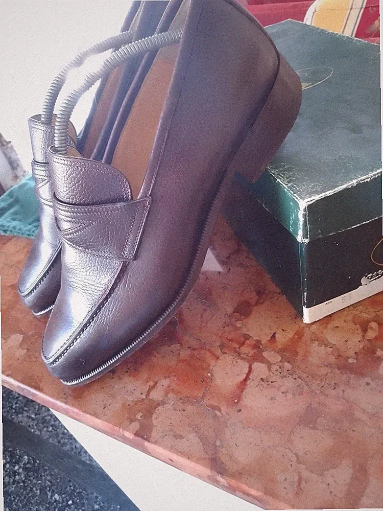 HERREN HALBSCHUHE BRAUN GR. 39 echt Kalbsleder