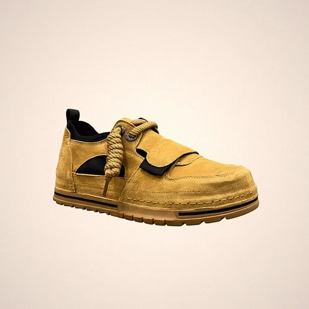 Herren Halbschuhe breit, Scratch, atmungsaktives Wildleder, Casual Style