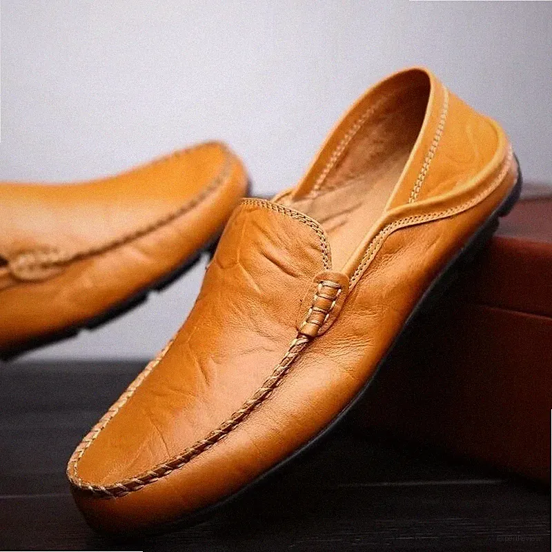Herren Halbschuhe Leder Schuhe für Männer Freizeitschuhe Mokassins Atmungsaktiv Sneaker Männer