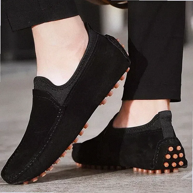 Herren Halbschuhe Schwarz Sommer Slipper Herrenschuhe Freizeit Bequem CF703XX