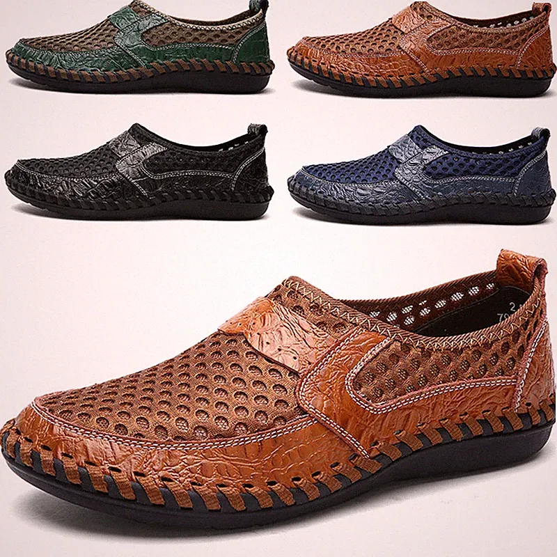 Herren Halbschuhe Slip on Sommer Loafer Slipper Mokassin Hausschuh Fahrschuhe DE