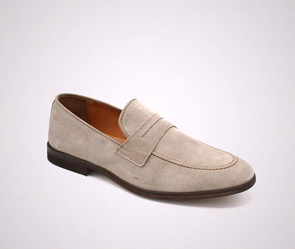 Herren Halbschuhe Wildleder Sommer Elegant Freizeitschuhe Echt Leder Sand