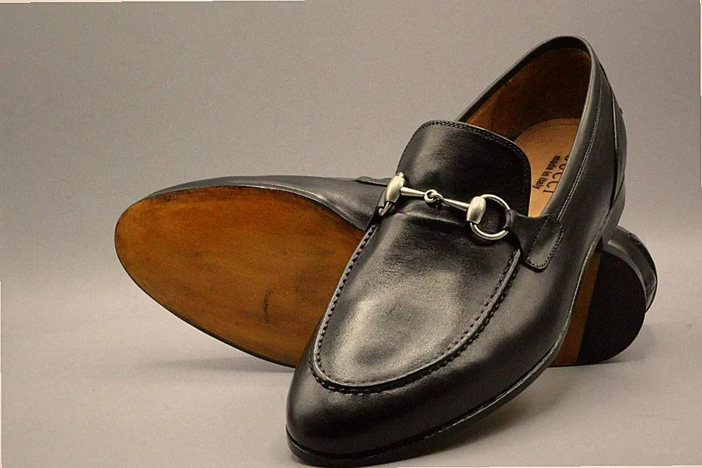 Herren Handarbeit Schuhe schwarz Leder Mokassin Slipper formelle Freizeitkleidung Stiefel Neu