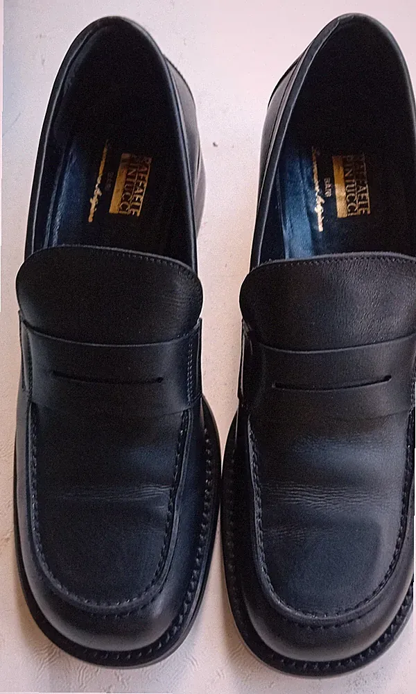 Herren Handarbeitsschuhe Leder schwarz Halbschuhe Raffaele Pintucci