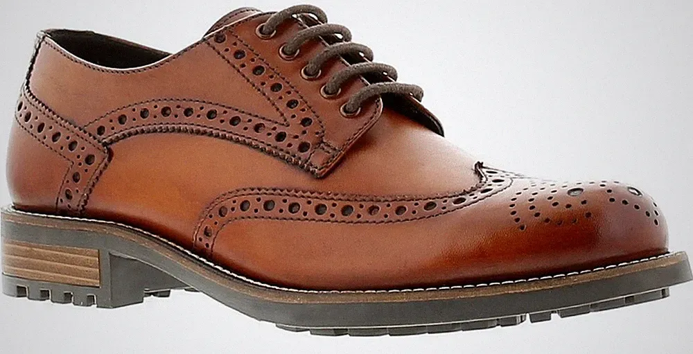 HERREN HELLBRAUN SMART LEDERSCHUHE SCHNÜRER BROGUES BÜRO HOCHZEIT FORMELLER ANLASS GRÖSSE