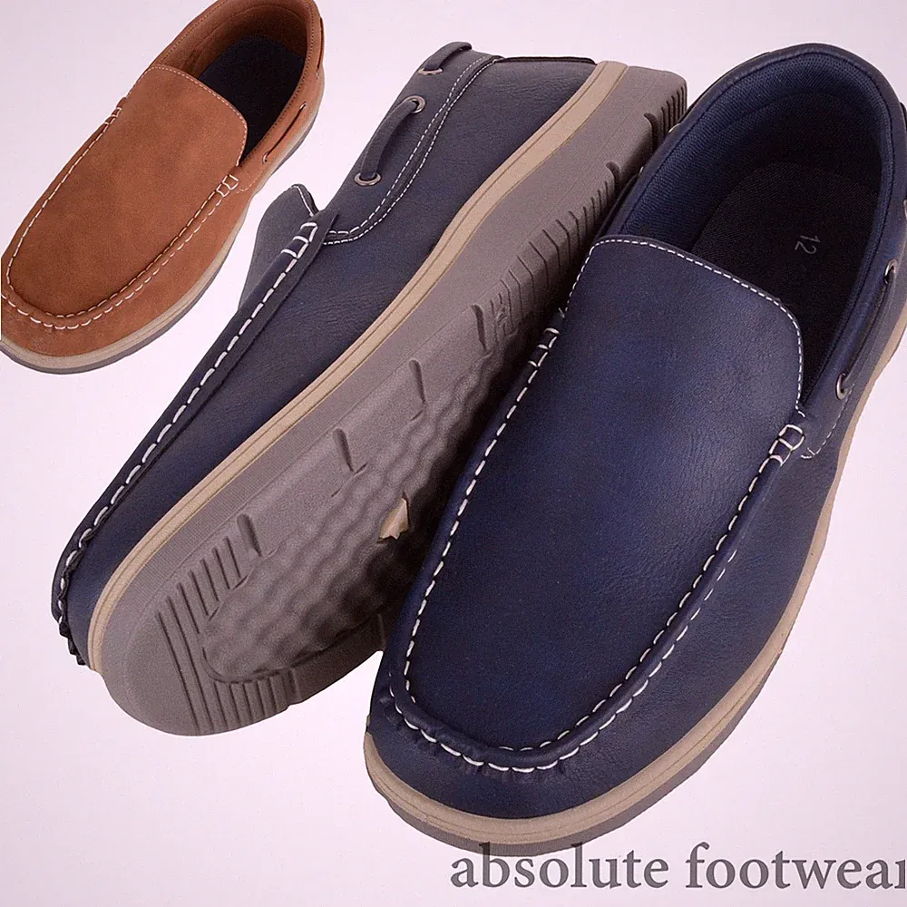Herren Herren Einfache Slipper Kunstleder Smart Freizeit Bootsschuh Halbschuh