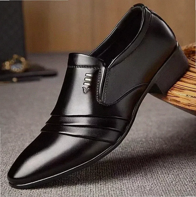 Herren Hochzeit Spitz zulaufend Business Elegant Halbschuhe Oxford Formell Leder Schuhe Größe