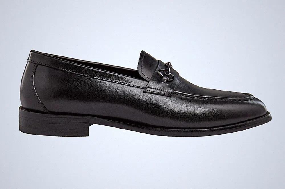 Herren Klassische Runde Zehe Penny Halbschuhe Trense Schnalle Echtleder Handgefertigte Schuhe