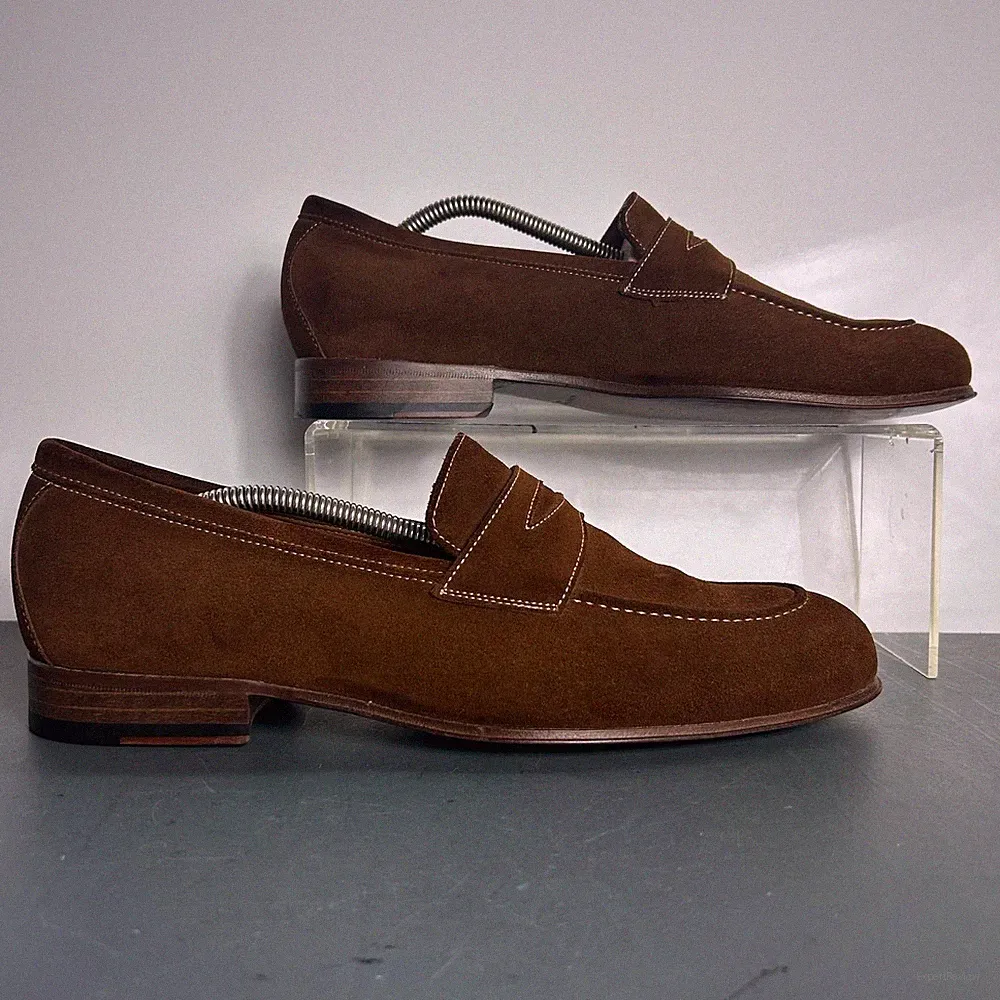 Herren - KONSTANTIN STARKE - Designer Luxus Halbschuh - braunes Wildleder - Größe 7/41
