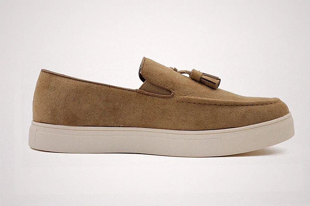 Herren Kunstleder Leder Quaste Sneaker Slipper Halbschuhe Flache Sohle Sneaker Schuhe