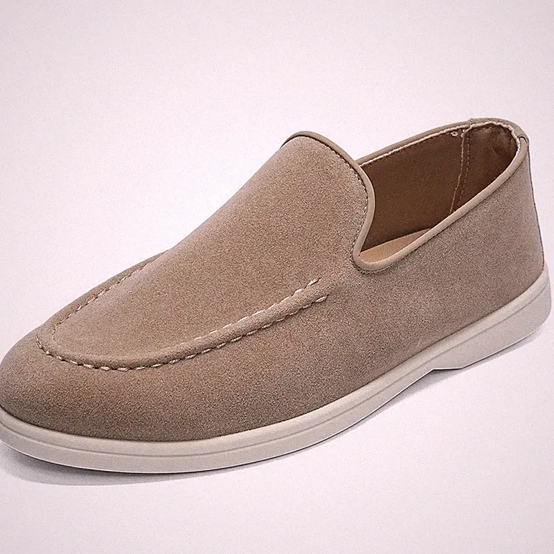 Herren Kunstleder Leder Slipper Halbschuh Klassisch Flache Sohle Mokassins Fahren Schuhe