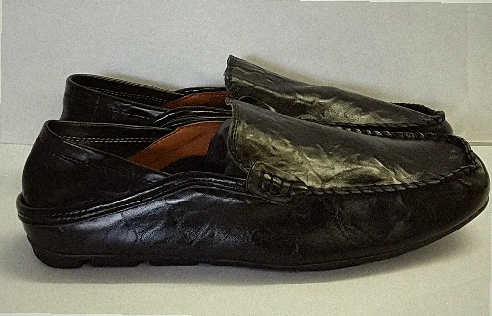 Herren Kunstleder Slipper Fahrschuhe flache Halbschuhe Gr. EU 47 | A/3236#