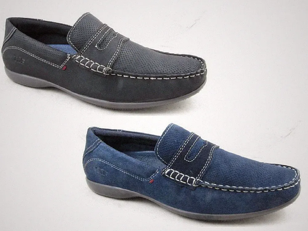 Herren Leder Halbschuhe Slipper Boot Leicht Deck Schuhe Freizeit Büro Mokassin