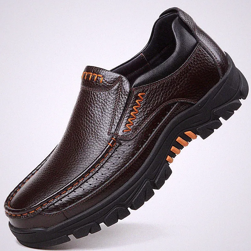 Herren Leder Loafers Schuhe Atmungsaktives Fahren Slip auf Mokassins Schuhe
