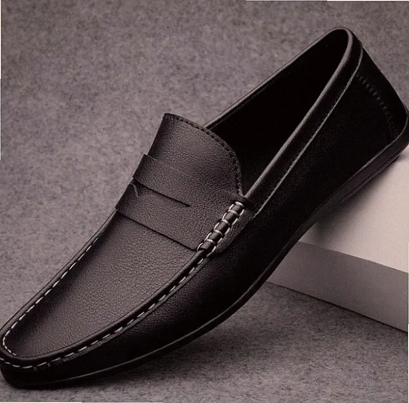 Herren Leder Slipper Wandern Boot Deck Leger Fahren Mokassin Halbschuh Schuhe UK