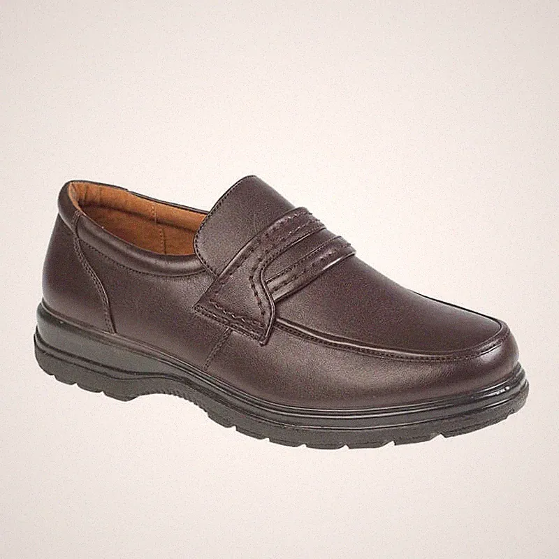 Herren Leger Formell Leicht Flach Bequem Slipper Schuhe Halbschuhe Schwarz Braun