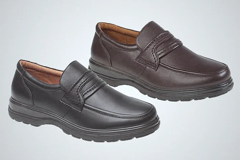 Herren Leger Formell Leicht Flach Bequem Slipper Schuhe Halbschuhe Schwarz Braun