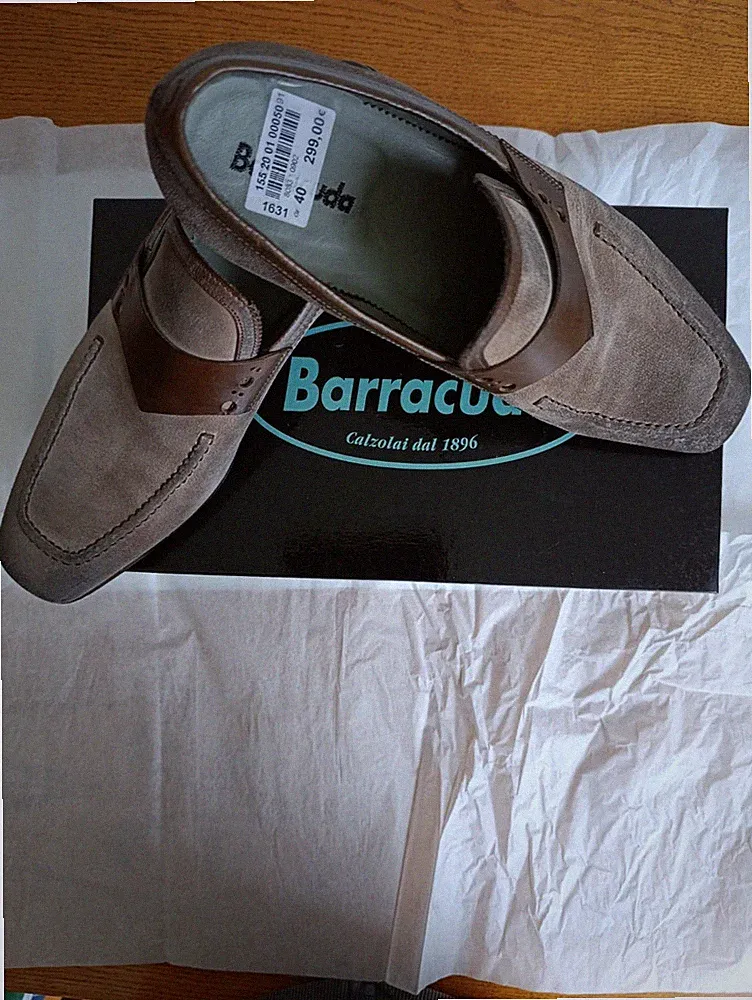 Herren Loafer, Bootsschuhe. Slipper, Mokassin. Leder. Barracuda. Gr.40. Braun.