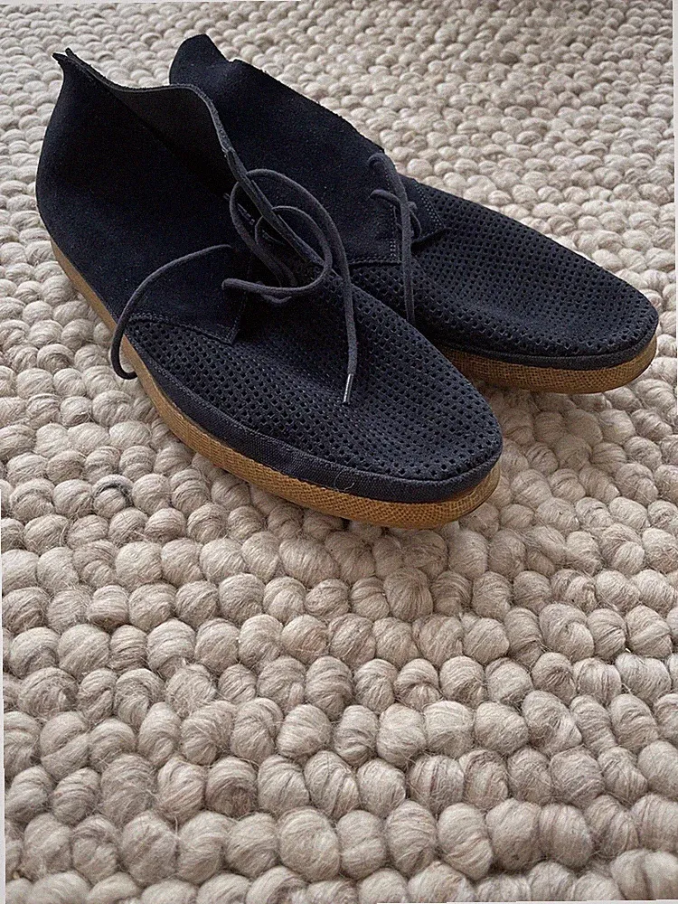 Herren Loafer Gr. 43 Boss Leder dunkelblau Marine Slipper wie Neu Schuhe